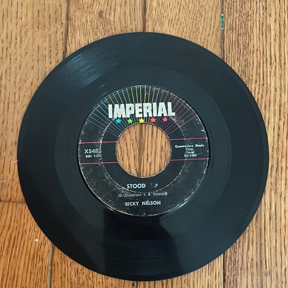 Ricky Nelson 45 7" Vinyl Record Stood Up Waitin' In School